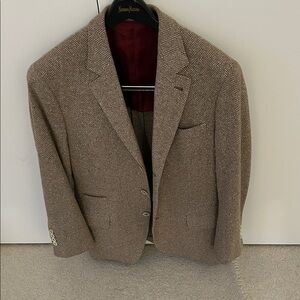 Bruno Cucinelli Camel Herringbone Blazer